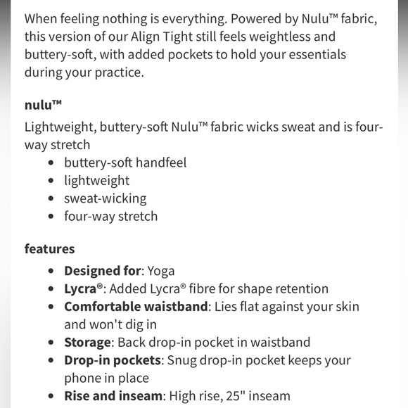 Lululemon Align High-Rise Pant with Pockets 25" Heritage 365 Camo Beige Multi- 4 - Picture 5 of 13